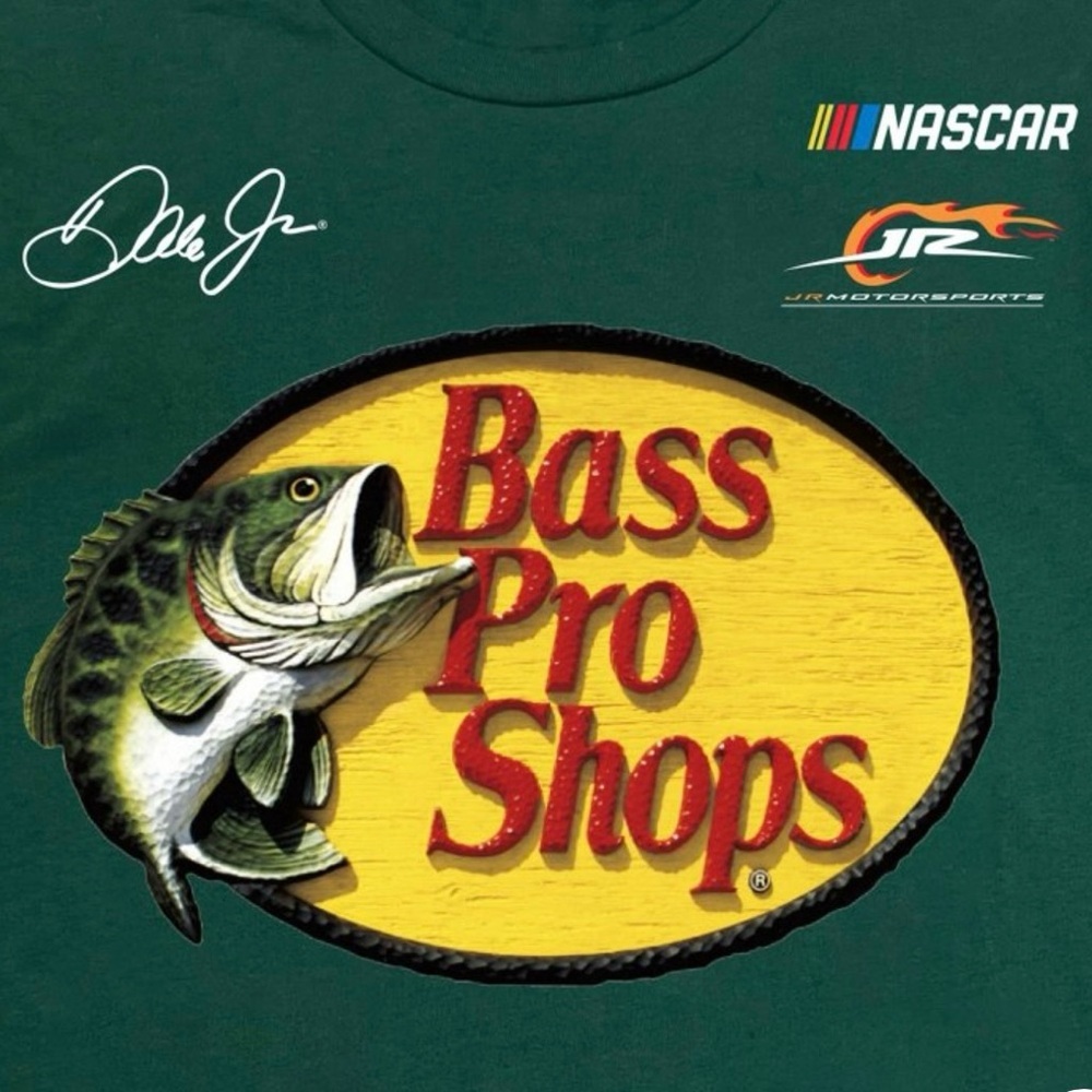 Nascar Bass Pro Shops Green Tee - Picture 2 of 6